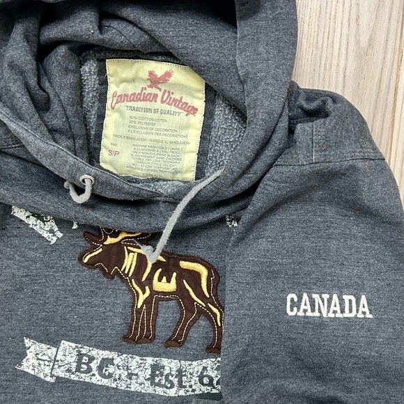 Canadian Vintage Victoria Moose Sweatshirt Hoodie Men’s Size Small - Picture 4 of 8